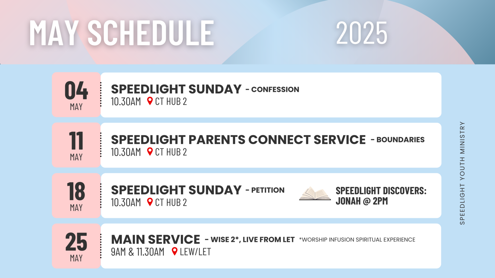 Speedlight May Schedule 2025 (calendar) (6) Speedlight May Schedule 2025 (calendar) (6)