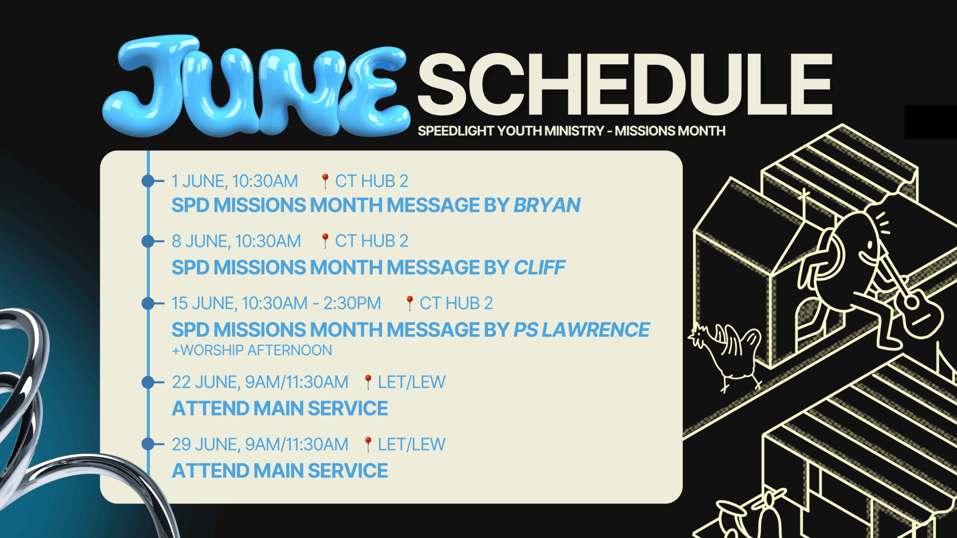 June 2025 Schedule June 2025 Schedule