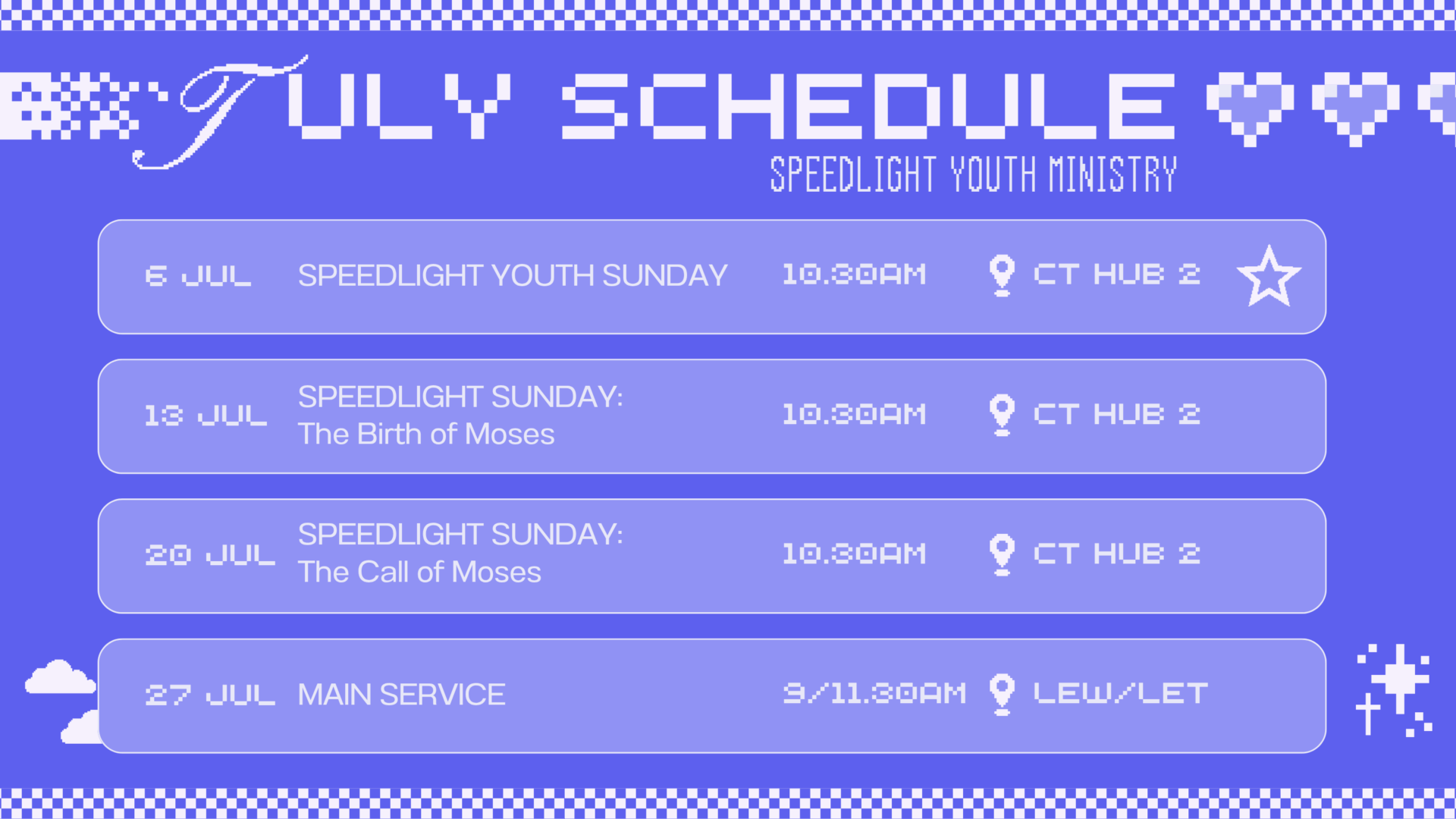 Julyschedule