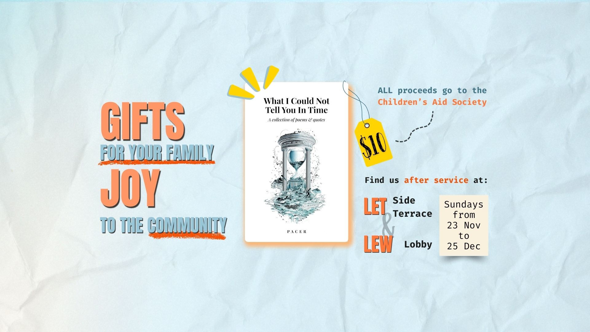 Gifts for Your Family, Joy to the Community