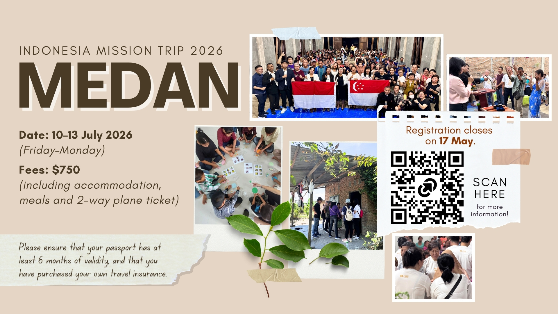 印尼棉兰宣教之旅 | Medan Mission Trip — 7月10日-7月13日
