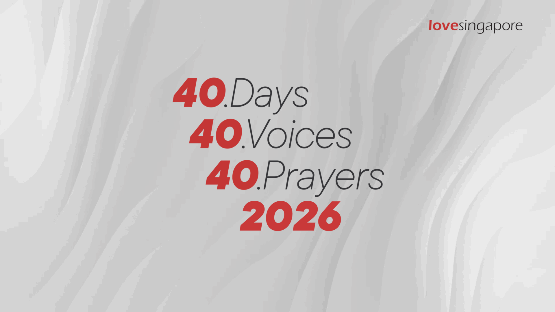 LoveSingapore 40.Day Prayer 2026